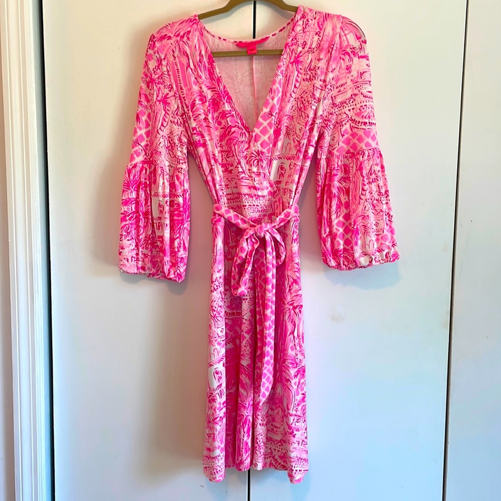 PINK LILLY PULITZER WRAP DRESS
